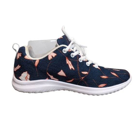 Modcloth Flats familiar…yet different Running in Fields Sneaker Blue Floral 7.5 - Picture 5 of 8